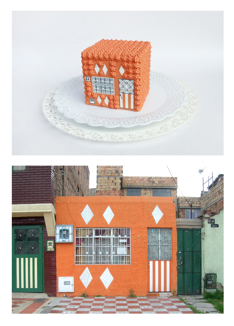 Labores de amor. Serie de maquetas de casas en forma de pastel